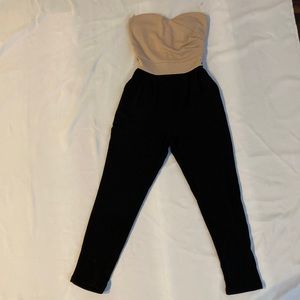 Black and tan jumpsuit